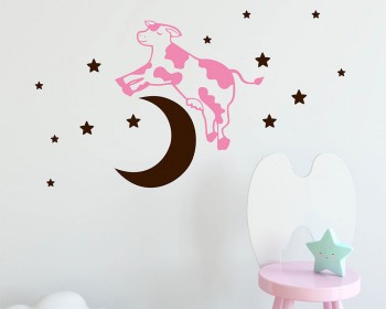 Cow Jumped Over the Moon Wall Decal Cow Jumped Over the Moon Wall Decal